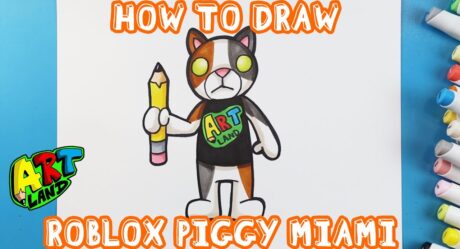 Cómo dibujar ROBLOX PIGGY ART LAND MIAMI