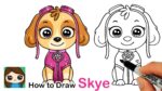 How to Draw Skye  Paw Patrol