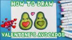 How to Draw VALENTINE'S DAY AVOCADOS!!!