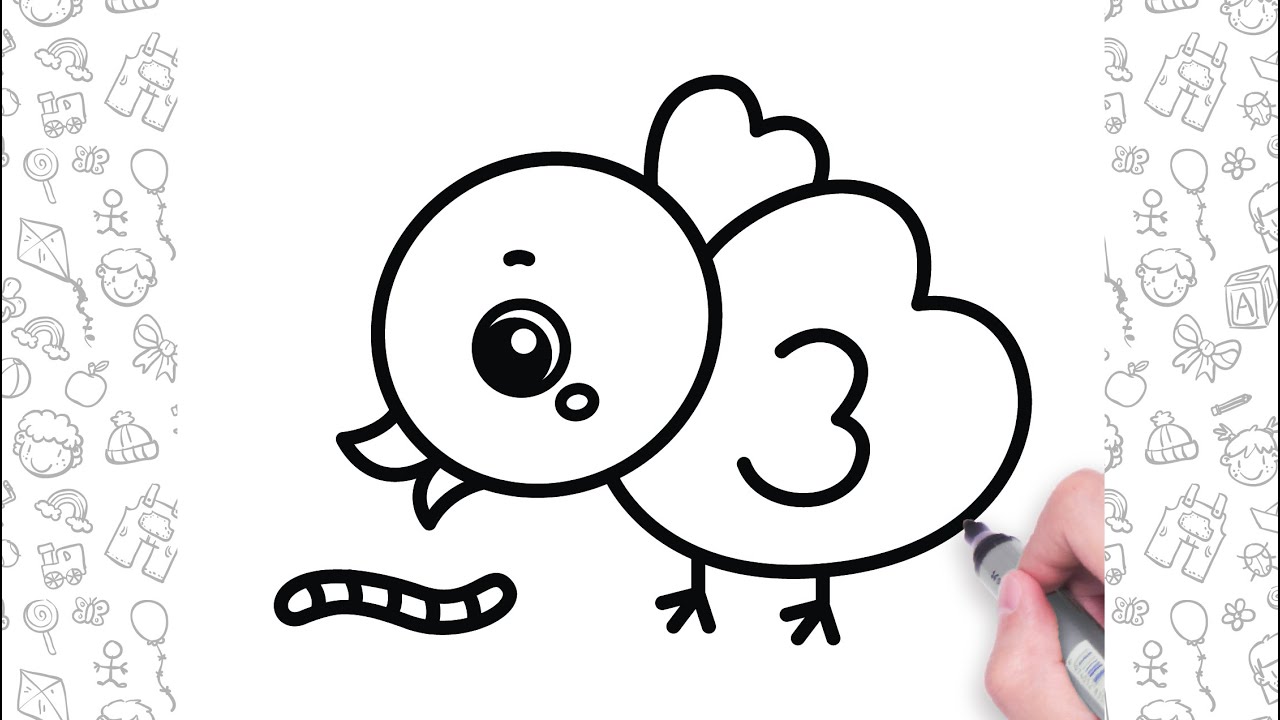 How to Draw a Baby Chick Easy | Cute Easy Drawing For Kids