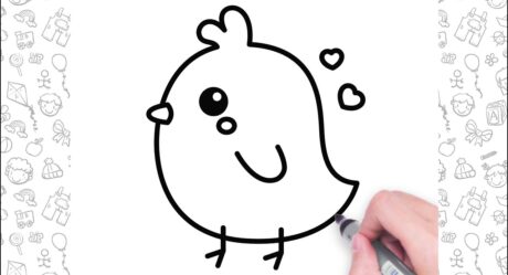 How to Draw a Baby Chick Easy | bolalar uchun jo'ja chizmasi | 아기 병아리 그리기