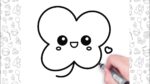 How to Draw a Cute Clover | Easy Draw Tutorial For Kids
