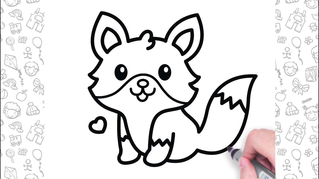 How to Draw a Cute Fox | Easy Animal Drawings