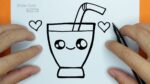 How to Draw a Cute Juice Cocktail ,Cute Drinking, Easy Step by Step, Draw Cute Things