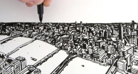 Comment dessiner une ville panoramique : une vue depuis le fragment