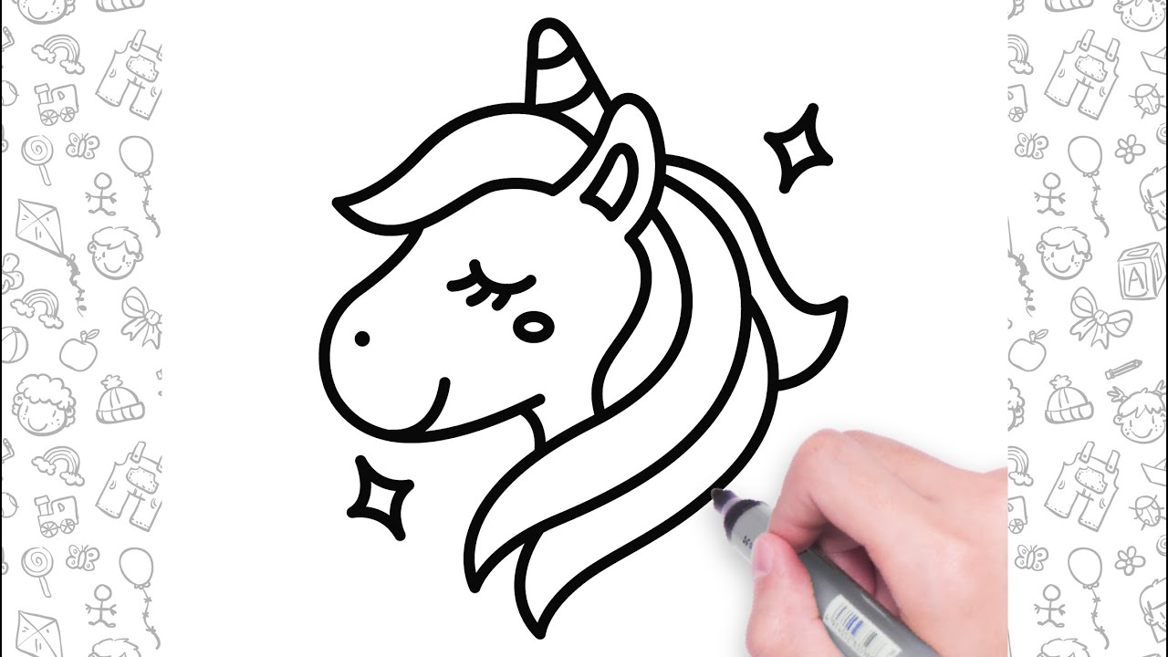 How to Draw a Unicorn Easy | bolalar uchun oson unicorn chizish | बच्चों के लिए आसान गेंडा ड्राइंग