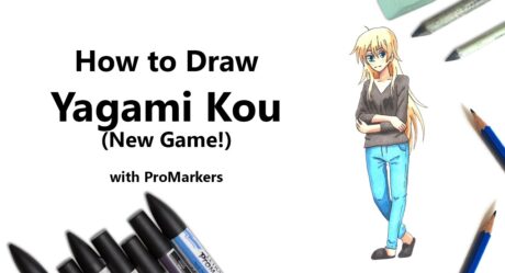 How to Draw and Color Yagami Kou from New Game! with ProMarkers [Speed Drawing]