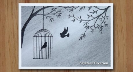 How to draw Birds Want freedom | Birds in cage drawing | Pencil Sketch for beginners