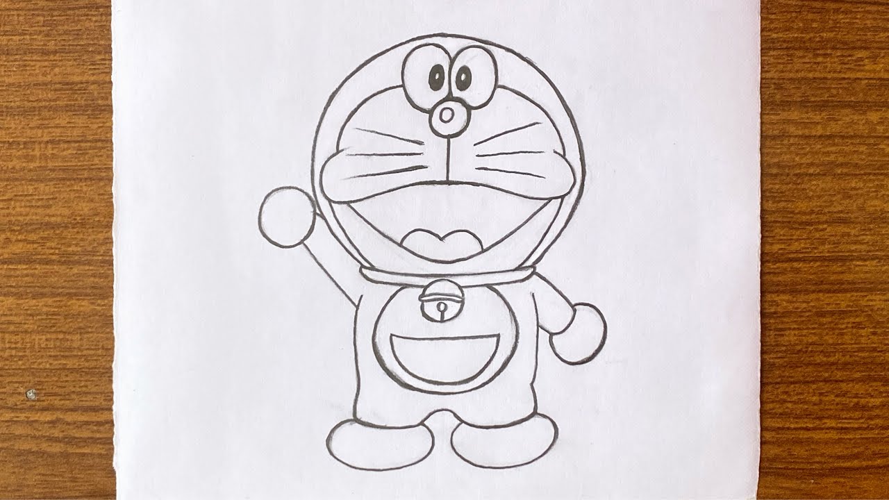 How to draw Doraemon step by step very easy // Art for beginners drawing easy