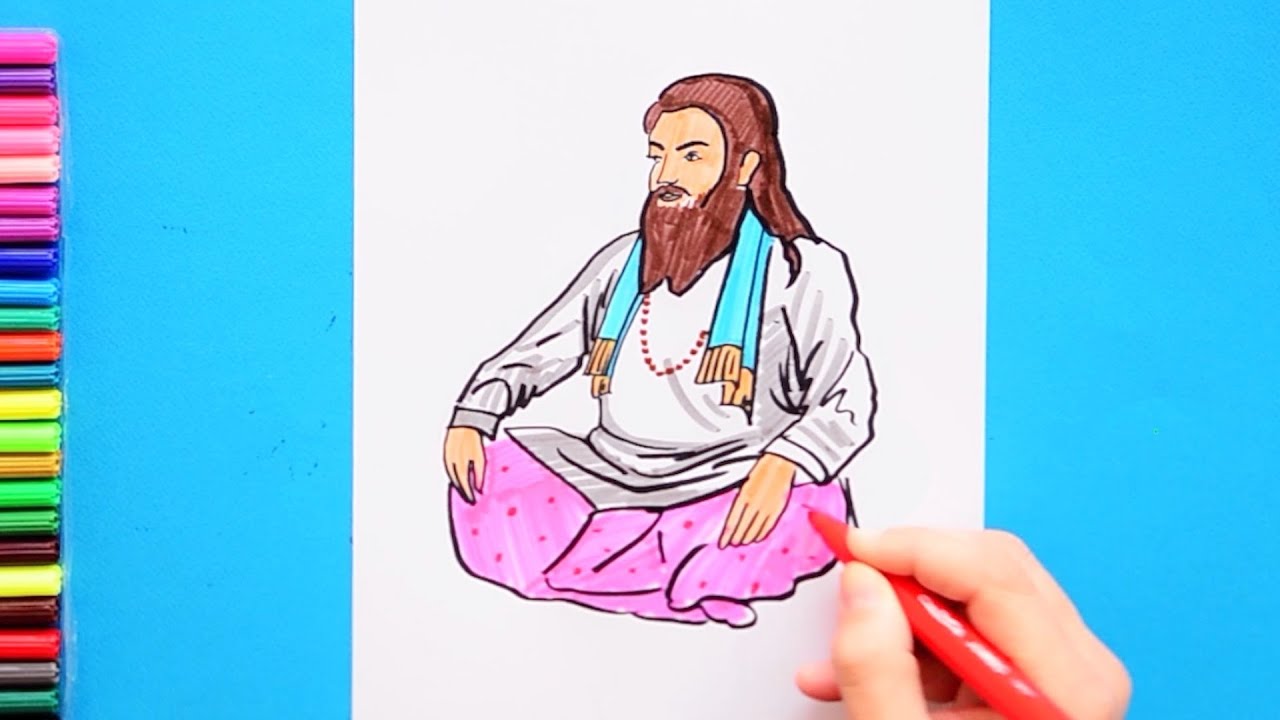 How to draw Guru Ravidas