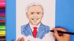 How to draw Joe Biden: President of USA