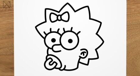 Como dibujar a MAGGIE SIMPSON paso a paso, FACIL