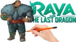 How to draw Tong, the formidable giant from Raya and the Last Dragon