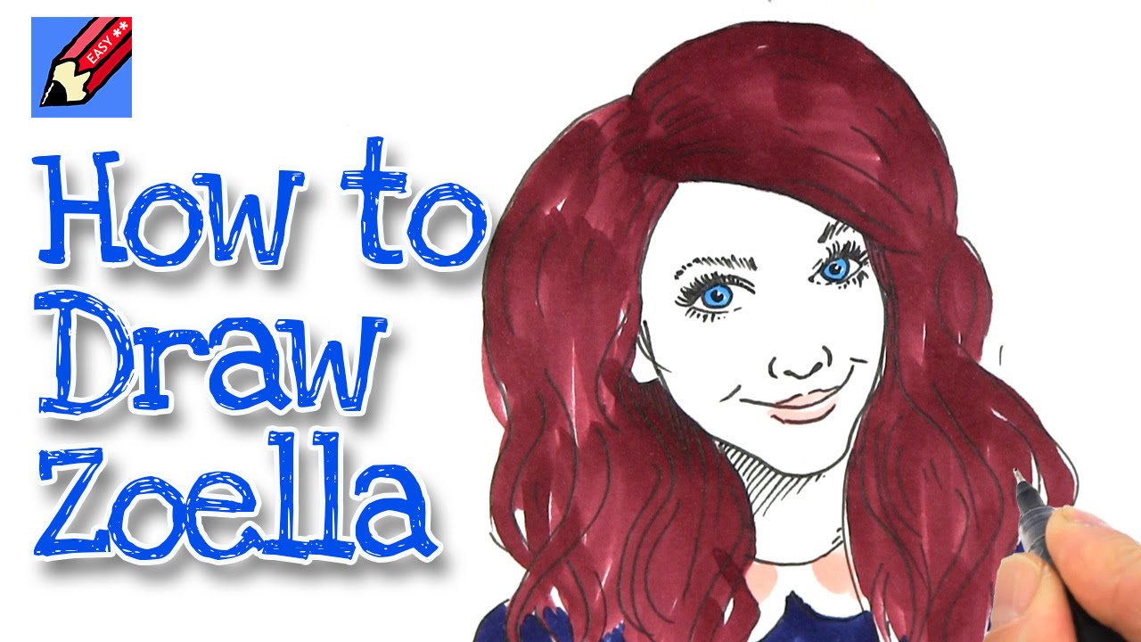 How to draw Zoella Real Easy