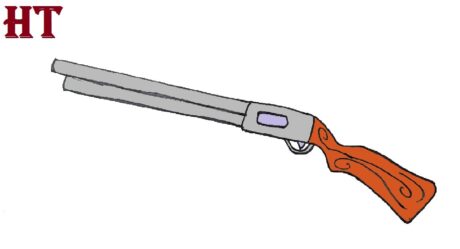 Comment dessiner un fusil de chasse facile étape par étape pour les débutants