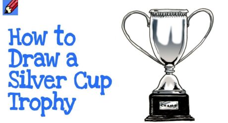 Cómo dibujar un trofeo deportivo de plata muy fácil
