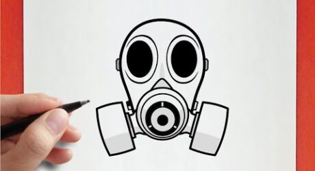 How to draw a Skin GAS MASK from POPPY PLAYTIME