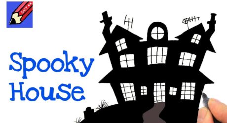 Cómo dibujar una casa espeluznante de Halloween muy fácil – Instrucciones paso a paso de Spoke