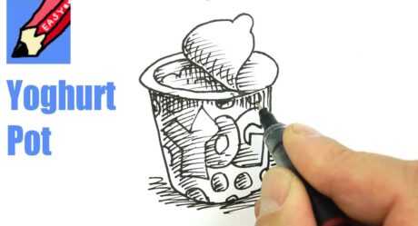 How to draw a Yoghurt pot