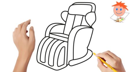 Cómo dibujar un sillón de masaje corporal | dibujos faciles