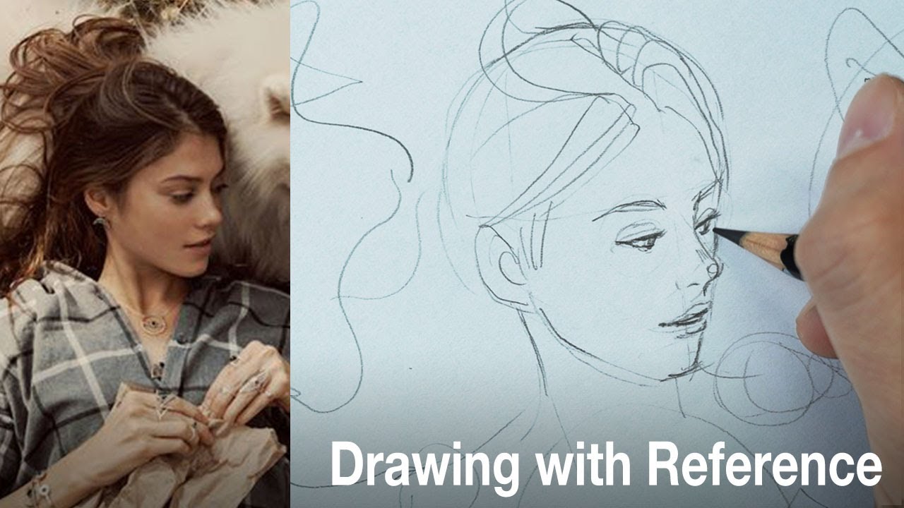 How to draw a girl and puppy / Pencil drawing 4B / Croquis Sketch / Figure drawing
