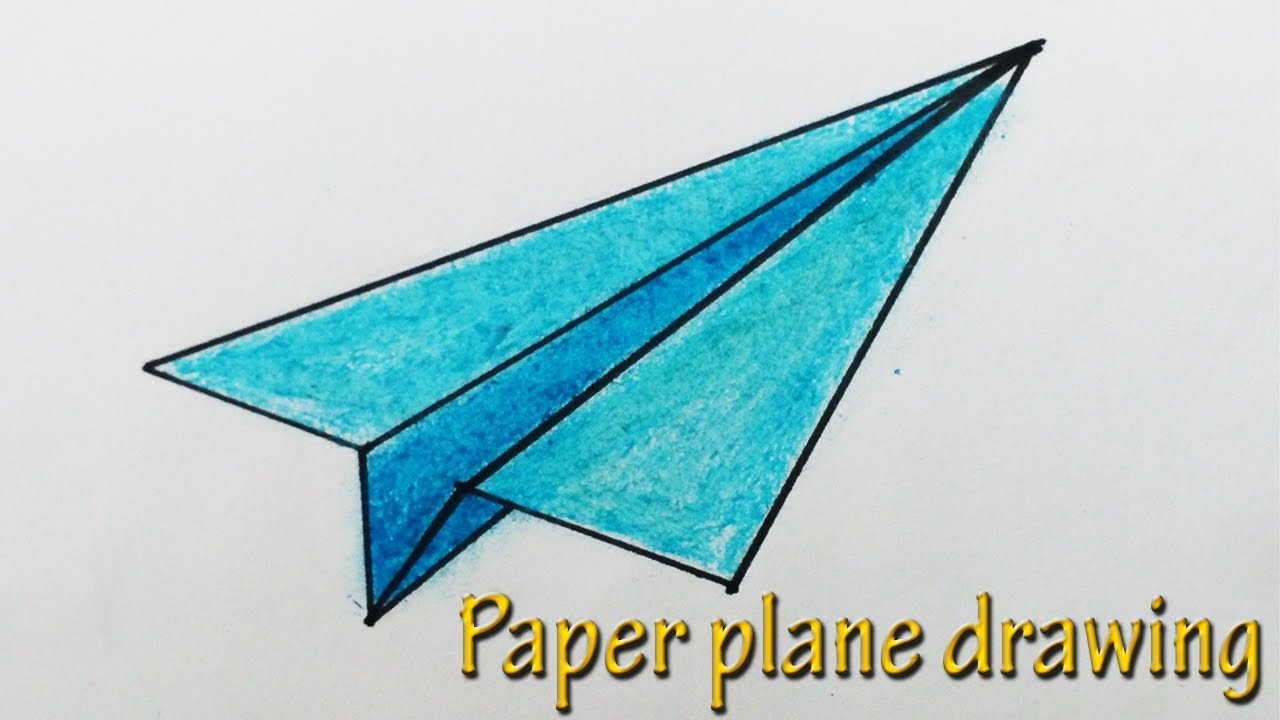 How to draw a paper airplane step by step easy Simple paper airplane