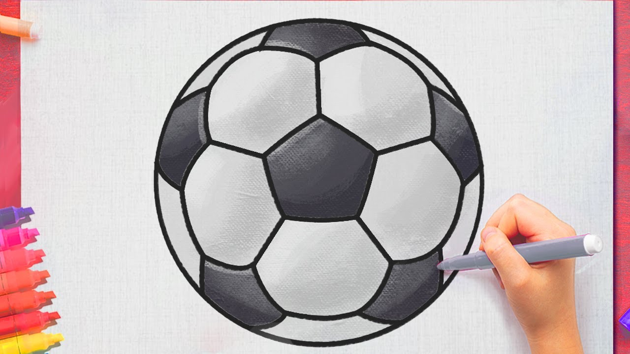 How to draw a soccer ball