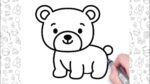 How to draw a teddy bear EASY for kids