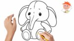 How to draw an elephant | Easy drawings