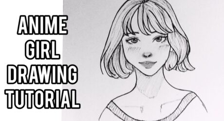 How to draw anime girl easy step by step tutorial