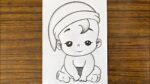 How to draw cute baby boy || Easy and simple pencil drawings for beginners || Beginners drawing