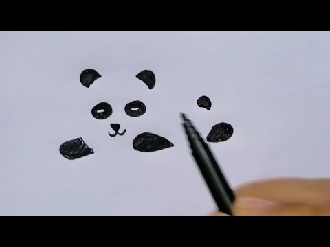 Kolay çizimler / Panda çizimi / Kolay hayvan çizimleri