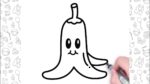 Mario Kart Banana Peel Drawing Easy | Cute Drawings