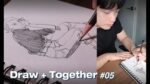 Pencil drawing Croquis & Line drawing / Draw together #05