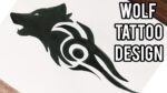 Tribal Wolf Tattoo Design Drawing || Tattoo Drawing Tutorial