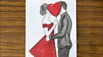 Valentines day drawing || Couple drawings easy || pencil drawing for beginners || Sketch drawing