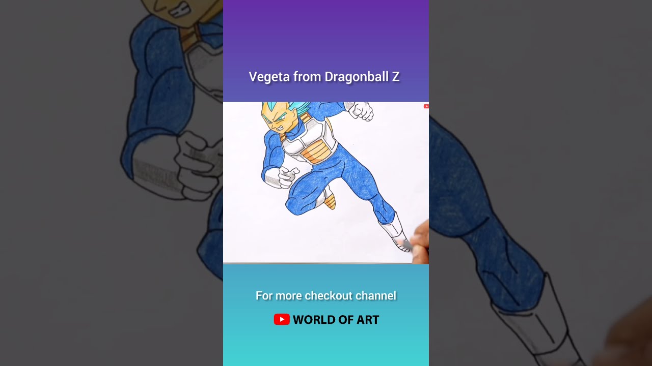 Vegeta drawing Dragon Ball Z #shorts