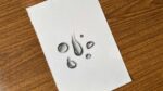 Very easy how to drawing 3d water drop | Realistic water drops | Pencil Drawing #shorts