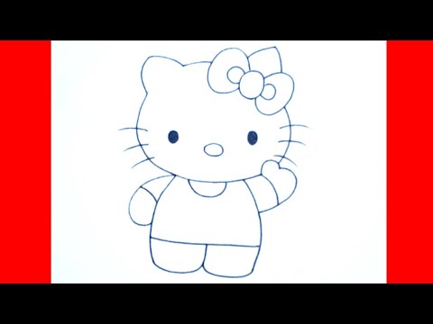 dessin facile | comment dessiner hello kitty facilement | dessin kawaii | dessins facile a faire