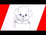 dessin facile | comment dessiner un chien kawaii | dessin kawaii