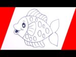 dessin facile | comment dessiner un poisson kawaii | dessin kawaii