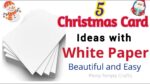 5 Christmas Card Making ideas with White Paper / Merry Christmas Greeting cards Easy DIY / Handmade