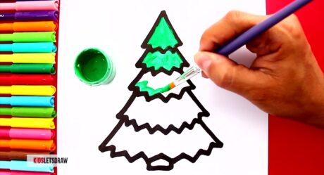 5 Ways to Draw a CHRISTMAS TREE (using paint and glitter)