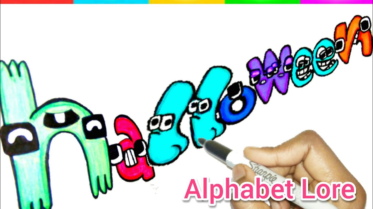 ALPHABET LORE But It's Halloween  | Alphabet Lore | How To Draw Halloween Alphabet Lore