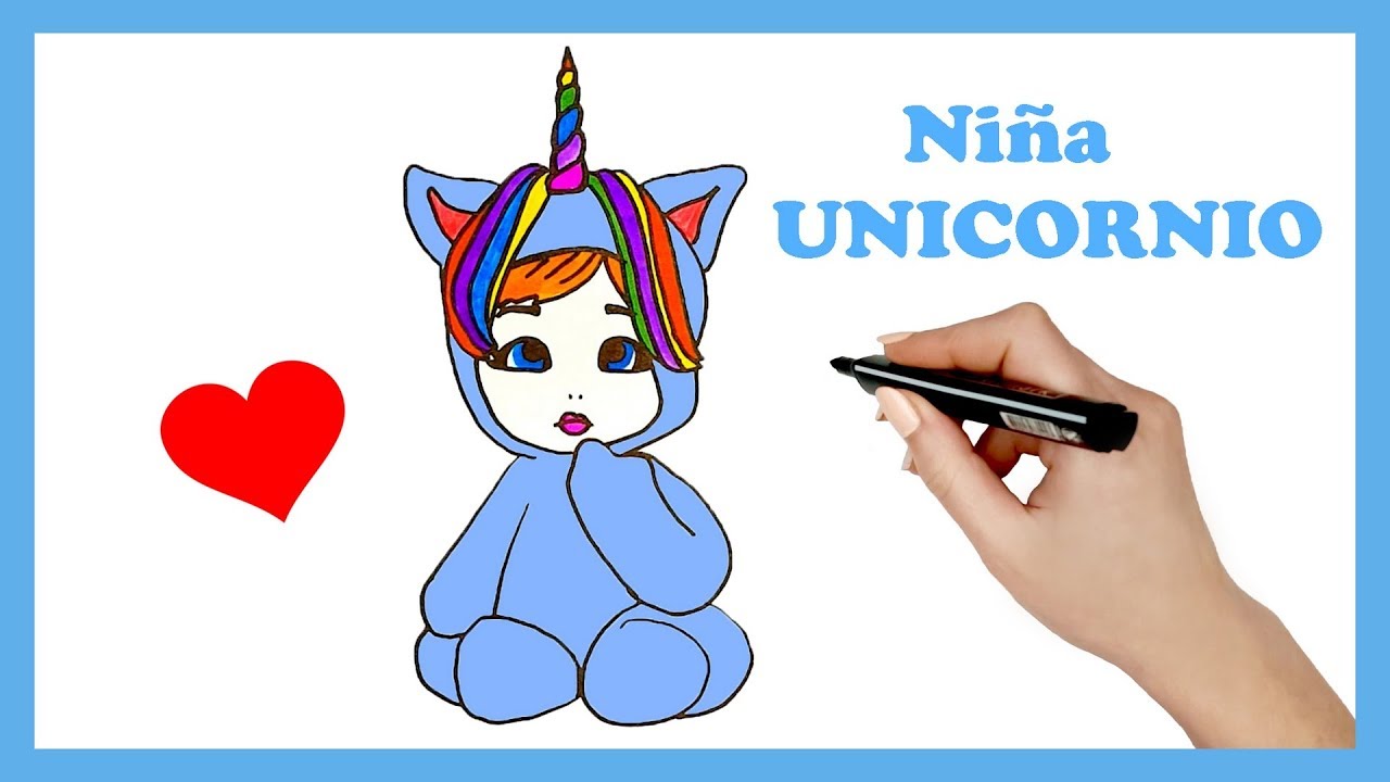 Aprende a dibujar una NIÑA UNICORNIO Kawaii  How to draw a Unicorn Girl