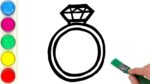 Bolalar uchun uzukning rasmini chizish | Draw a picture of ring for kids