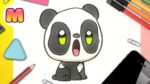 COMO DIBUJAR UN PANDA KAWAII  Dibujos fáciles kawaii Aprende a dibujar animales con Jape