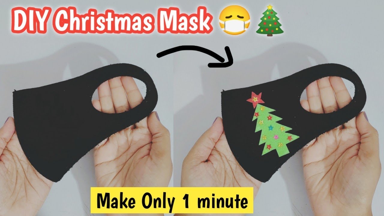 Christmas Mask Making Just 1 minute Only #shorts