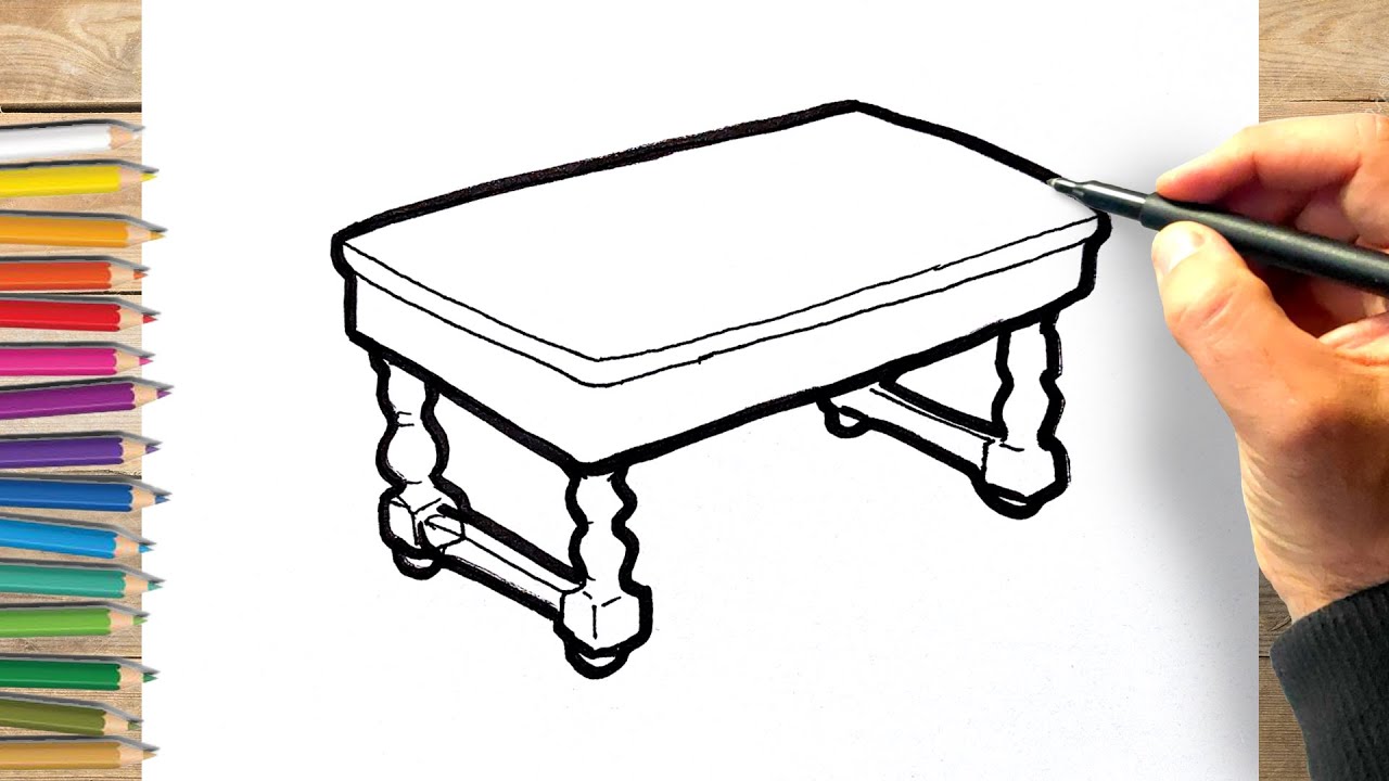 Comment dessiner une table basse en perspective