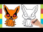 Como Dibujar a Kurama Funko Pop -  how to draw kurama / Naruto